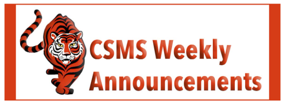 CSMS Weekly Announcements Header